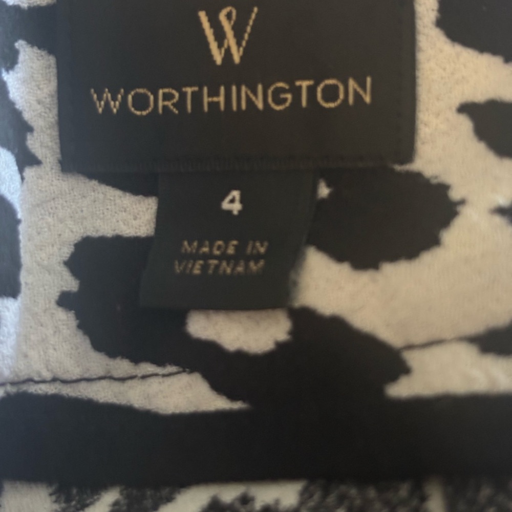 Worthington Black And White Patchwork Pencil Skirt - image 5